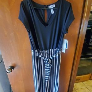 Nwt Just Be black and white jumpsuit